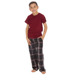 Boys Burgundy Short Sleeved Pyjama Set