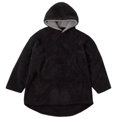 Boys Black Snuggle Oversized Blanket Hoodie