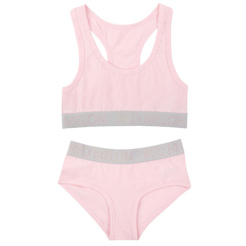 Girls Cotton Pink Underwear Set