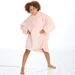 Girls Pastel Pink Oversized Blanket Hoodie