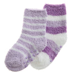 Baby Cosy Non Slip Purple Socks 2 Pairs