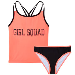 Girls Coral Tankini Set 