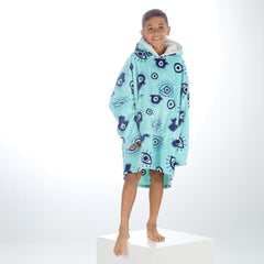 Boys Evil Eye Print Oversized Blanket Hoodie