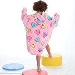 Girls Love Hearts Oversized Blanket Hoodie