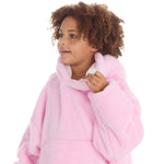 Girls Snuggle Pink Oversized Blanket Hoodie