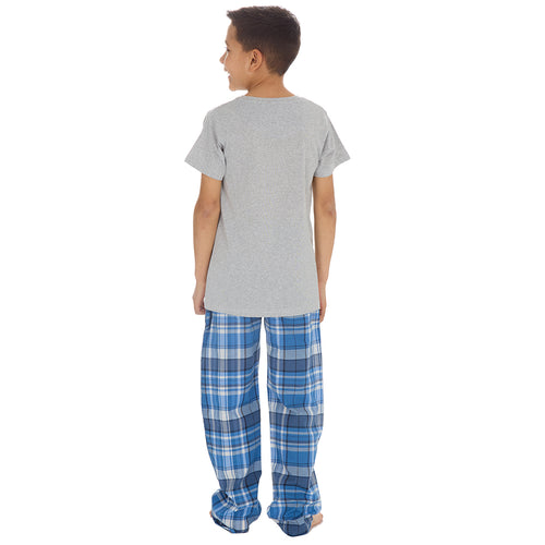 Boys Grey Short Sleeved Pyjama Set