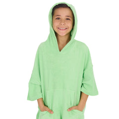 Boys Green Towelling Beach Cover Up 