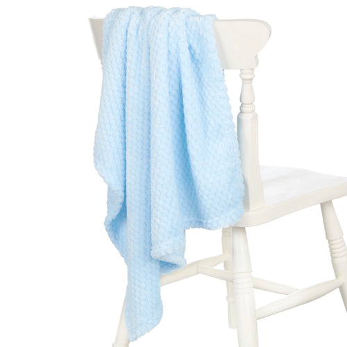 Baby Waffle Blue Blanket