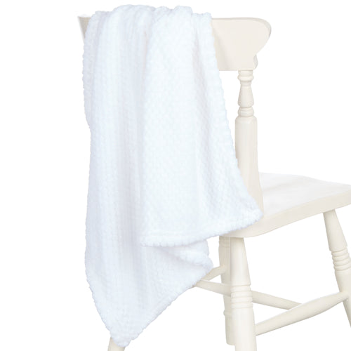 Baby Waffle White Blanket