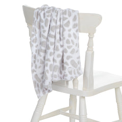 Baby Giraffe Print Grey Blanket