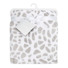 Baby Giraffe Print Grey Blanket