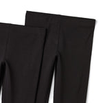 Girls Cotton Rich Black Leggings 2 Pack