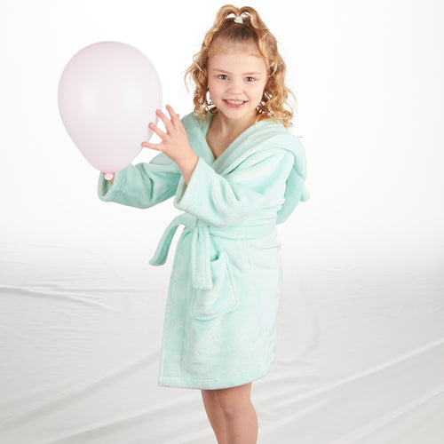 Girls Bear Ears Mint Robe