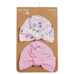 Baby Floral Turban Hats 2 Piece Set