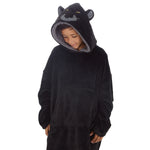 Boys Black Panther Oversized Blanket Hoodie