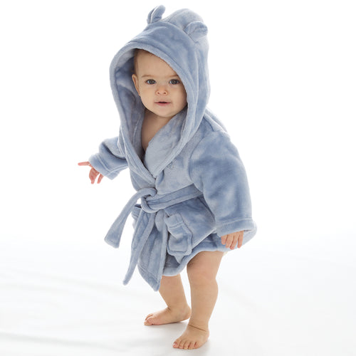 Baby Bear Ears Dusky Blue Robe