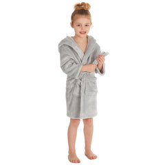 Girls Bear Ears Grey Robe