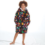 Girls Christmas Print Oversized Blanket Hoodie