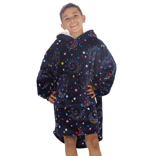 Boys Celestial Print Oversized Blanket Hoodie