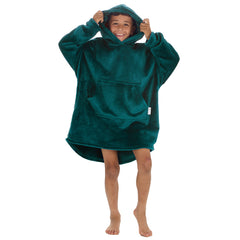 Boys Shimmering Teal Oversized Blanket Hoodie