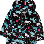 Girls Unicorn Black Robe