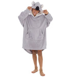 Boys Grey Koala Oversized Blanket Hoodie