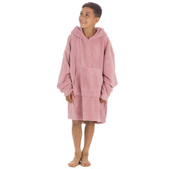 Boys Blush Pink Plain Oversized Blanket Hoodie