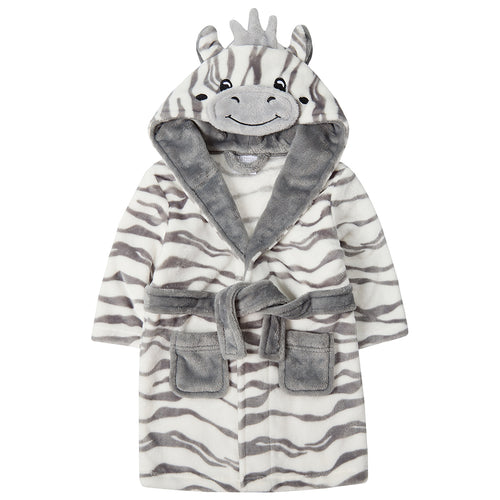 Girls Zebra Grey Robe