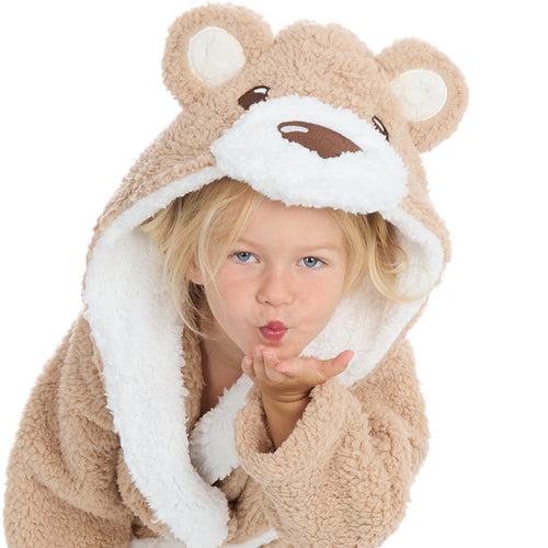 Girls Snuggle Teddy Bear Robe