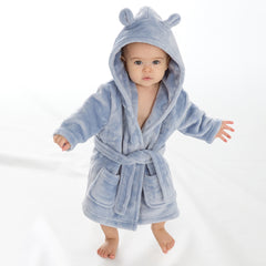 Baby Bear Ears Dusky Blue Robe