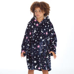 Girls Celestial Navy Oversized Blanket Hoodie