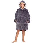 Girls Football Embossed Oversized Blanket Hoodie