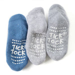 Baby Non Slip Grey Terry Socks 3 Pairs