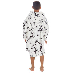 Boys Stars Print Oversized Blanket Hoodie