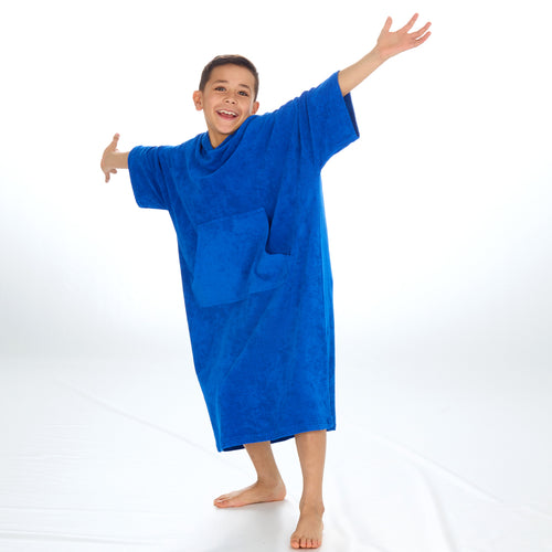 Boys Blue Towelling Beach Cover Up 