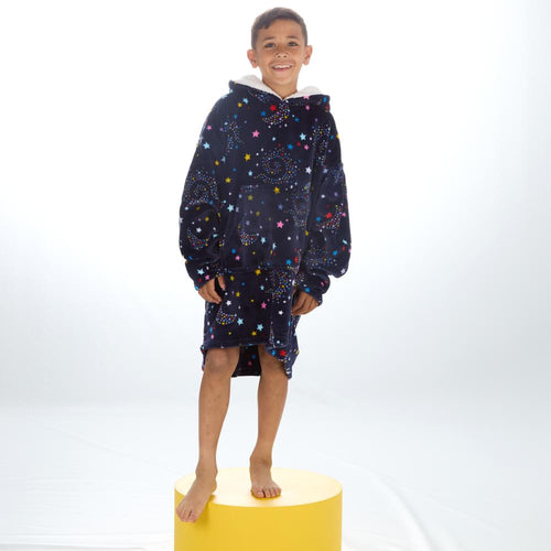 Boys Celestial Print Oversized Blanket Hoodie