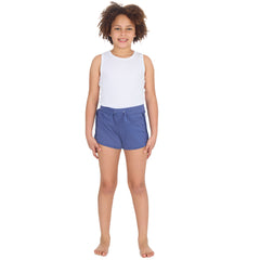 Girls 100% Cotton Jersey Summer Shorts Blue