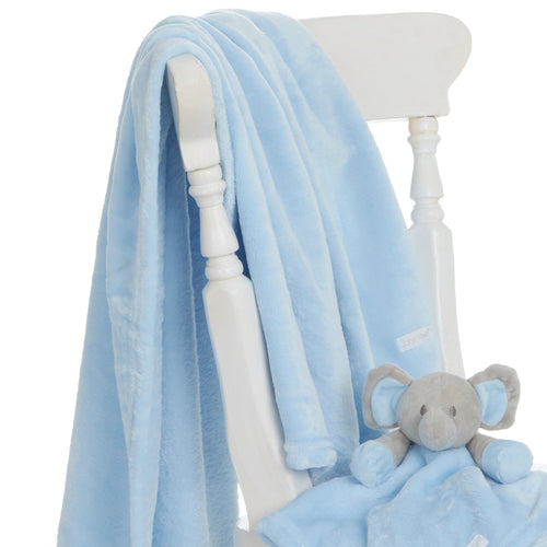 Baby Plain Plush Blue Blanket