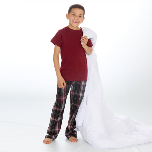 Boys Burgundy Short Sleeved Pyjama Set