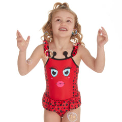 Girls Ladybird One Piece Swimsuit