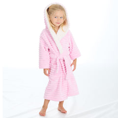 Girls Corded Pink Robe