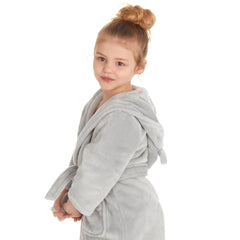 Girls Bear Ears Grey Robe