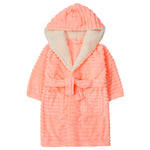 Girls Corded Coral Robe