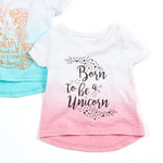 Baby Girls Dip-dye Unicorn T-Shirt