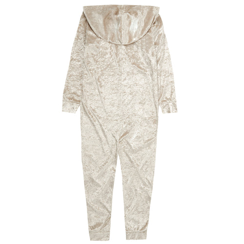 Girls Crushed Velvet Gold Onesie