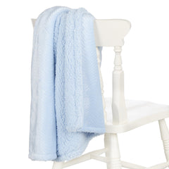 Baby Wavy Sherpa Blue Blanket