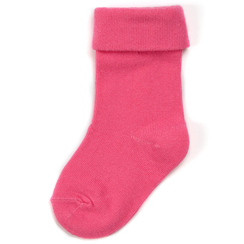 Baby Roll Top Pink Socks 3 Pairs