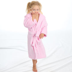 Girls Solid Rose Robe