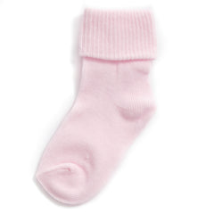 Baby Turn Over Top Pink Socks 3 Pairs