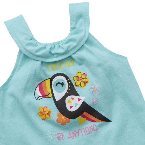 Newborn Baby Girls Tucan Playsuit